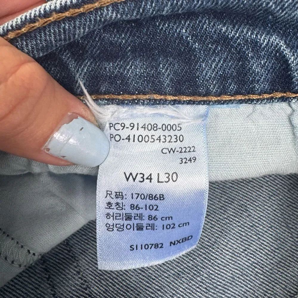Levi Strauss Signature Men's Relaxed Fit Blue Jeans Size W34 L30